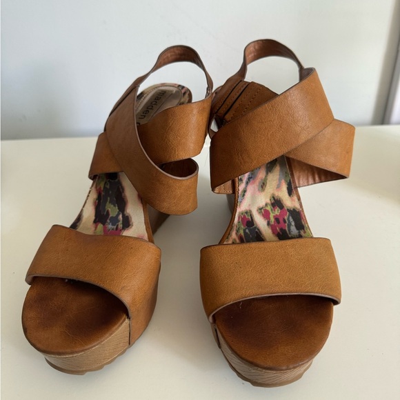 Madden Girl Strap Wedge Heels - Picture 2 of 5